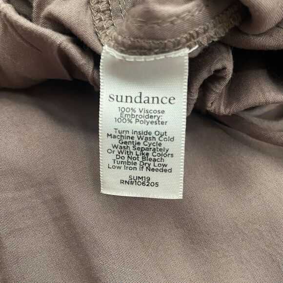 Sundance Tone It Up Embroidered Pull On Ankle Pants Brown Size Medium - Picture 7 of 10